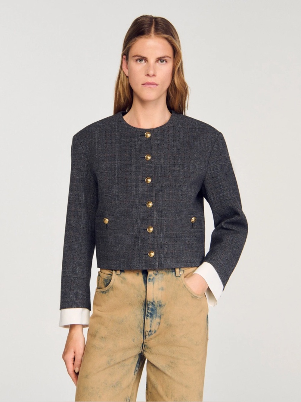 Sandro • Rhinestone Tailored Jacket NWOT